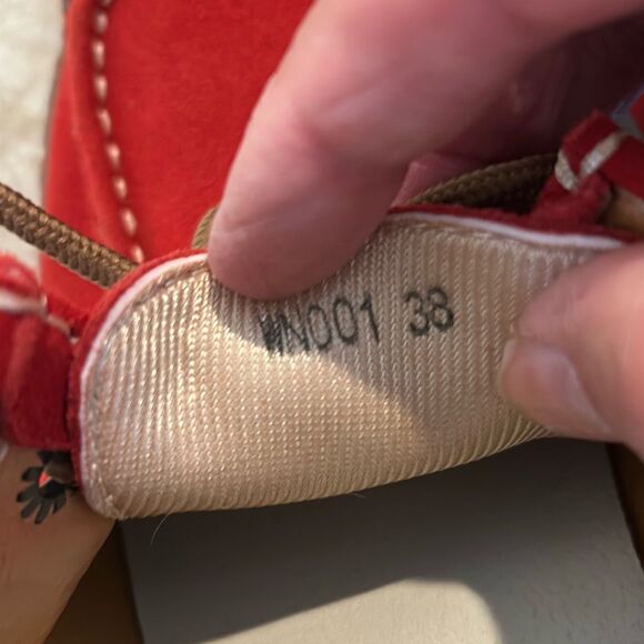 Red Handmade Loafers Size 7 - Picture 8 of 11